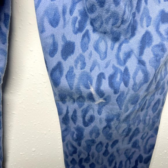 Anthropologie Pilcro Mid-Rise Blue Leopard Skinny Jeans - Picture 7 of 9